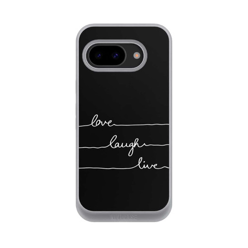 Google Pixel 9a NIVOpure Love Laugh Live weiß/schwarz