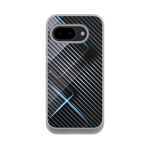 Google Pixel 9a NIVOpure Blaue Linien auf Karbon