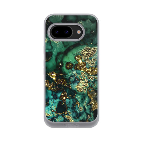 Google Pixel 9a NIVOpure Cyan Glitzer Marmorlook
