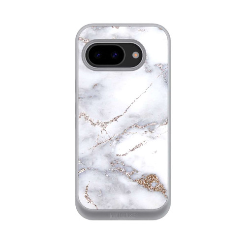 Google Pixel 9a NIVOpure Silberglitzer Marmorlook
