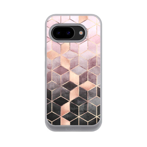 Google Pixel 9a NIVOpure Pink-grauer Farbverlauf Würfel Druck