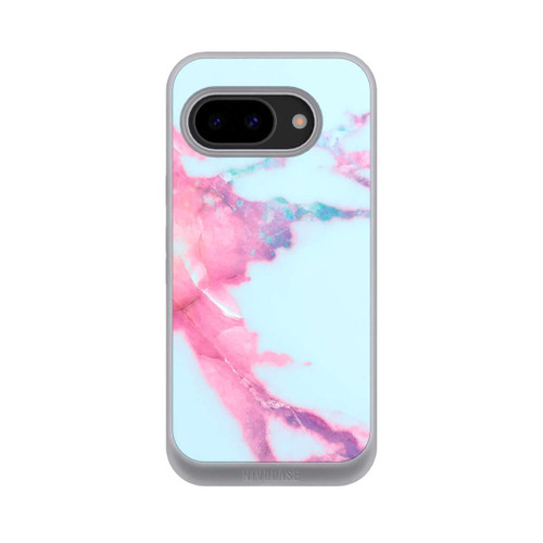 Google Pixel 9a NIVOpure Marbre veiné irisé bleu clair