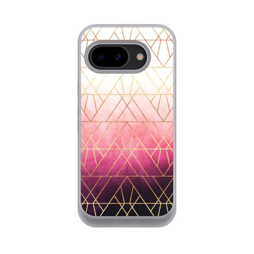 Google Pixel 9a NIVOpure Pink Ombre Dreiecke Golddruck