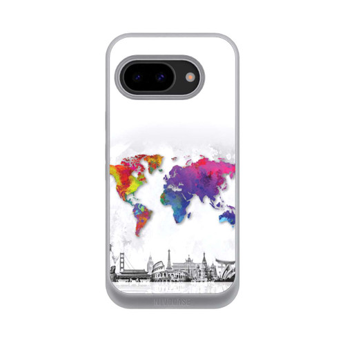 Google Pixel 9a NIVOpure Weltkarte mit Skyline