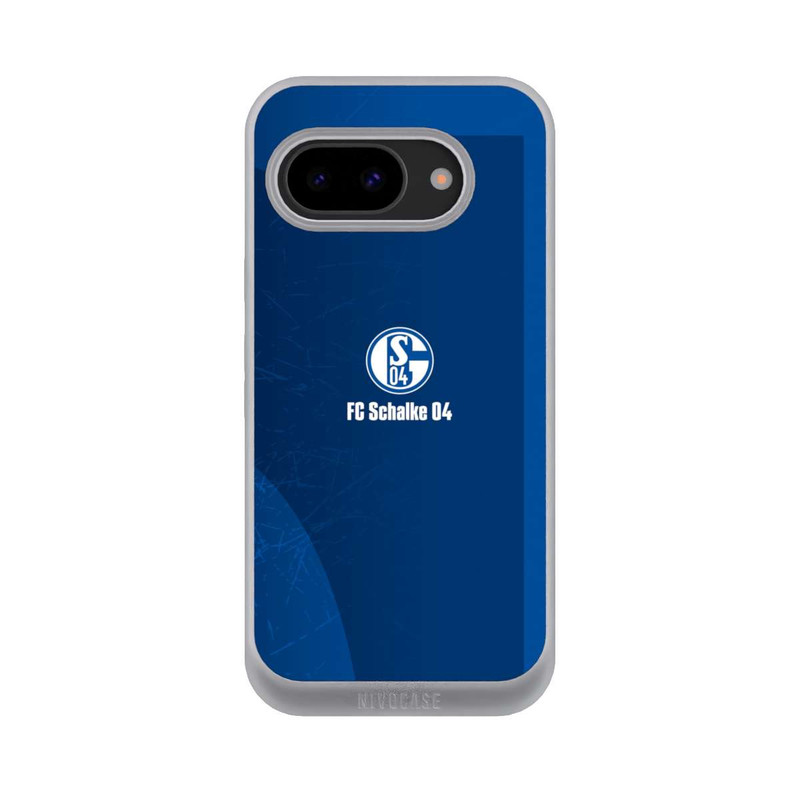Pixel 9a NIVOpure Schalke 04 Blauer Hintergrund Mit Logo