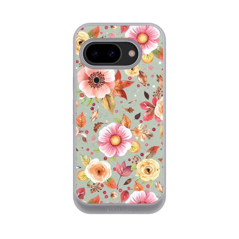 Pixel 9a NIVOpure Autumn Flowers Soft Green