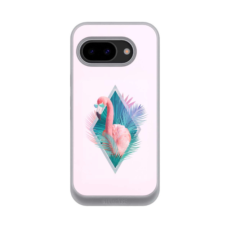 Pixel 9a NIVOpure Feuilles tropicales Flamant