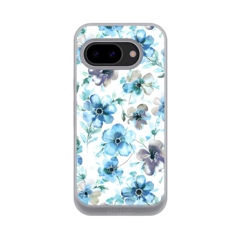 Pixel 9a NIVOpure Blaues Blumenmuster Trendy