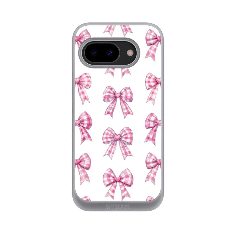 Pixel 9a NIVOpure Pinke Gingham Herzen und Schleifen mit KI