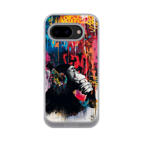 Google Pixel 9a NIVOpure Affe Stereo Kopfhörer Graffiti Street Art Blau