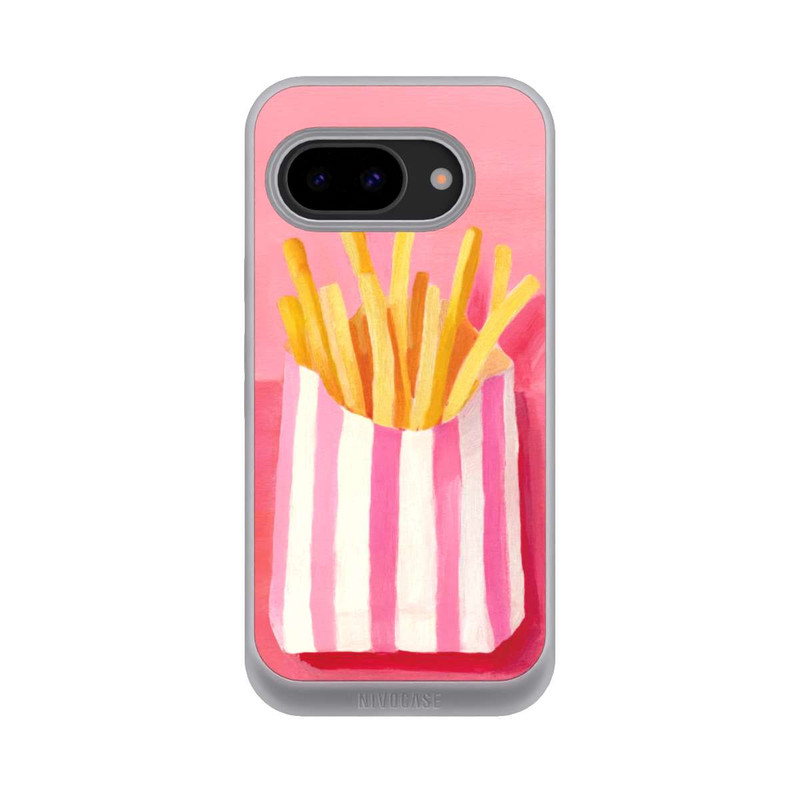 Pixel 9a NIVOpure Retro Fries Pink Watercolor