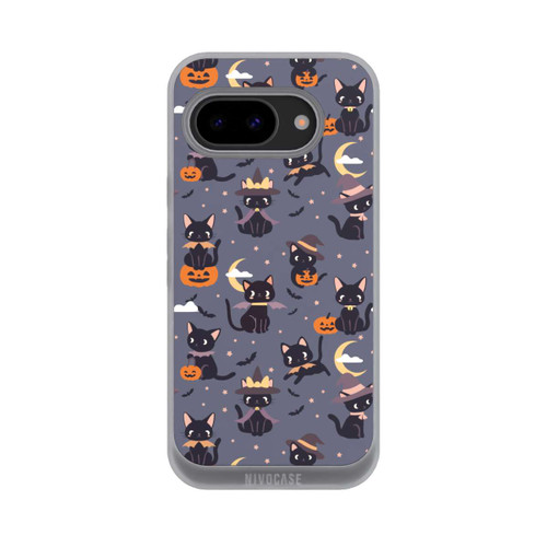 Google Pixel 9a NIVOpure Cute Halloween Witch Cats and Pumpkins