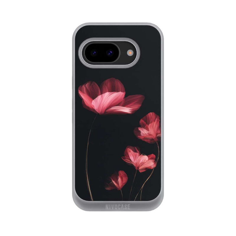 Pixel 9a NIVOpure Burgunder Blüten schwarz