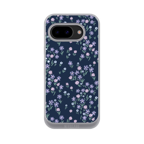 Google Pixel 9a NIVOpure Thème Floral Bleu Foncé