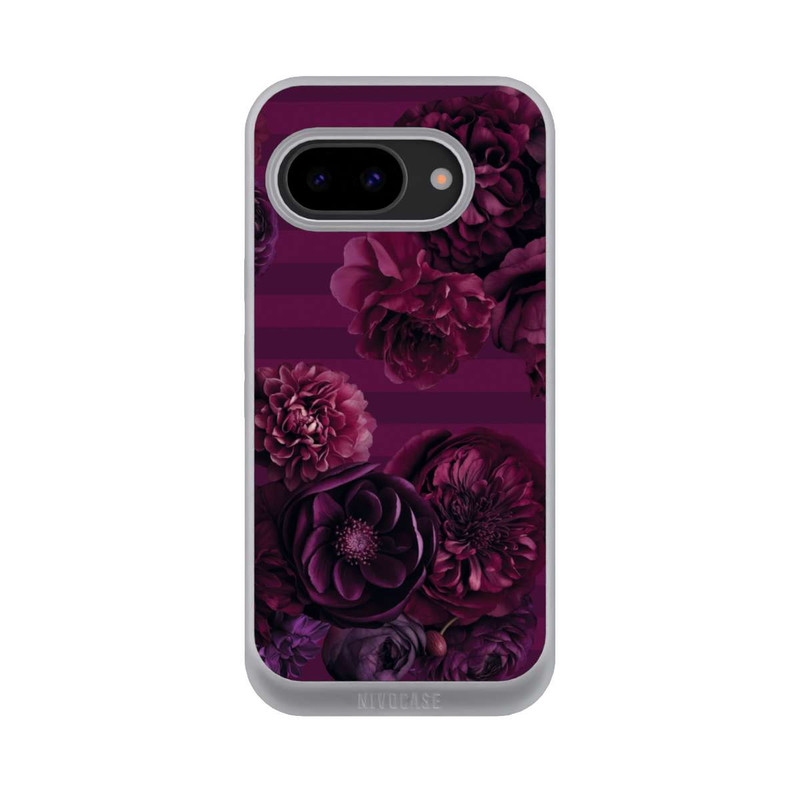 Pixel 9a NIVOpure Majestic Baroque Blossom Dream Burgundy Pink with AI