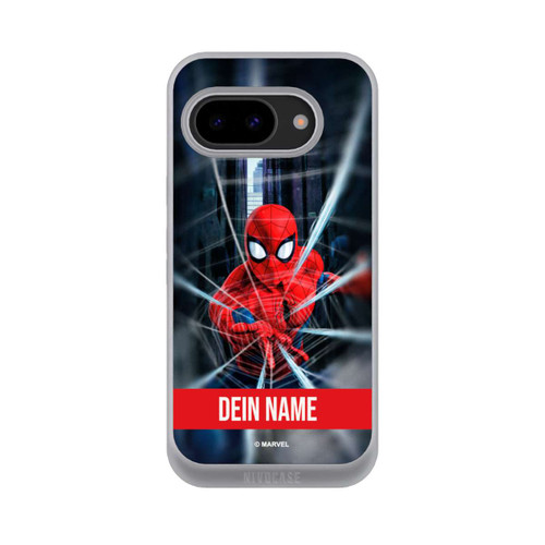 Google Pixel 9a NIVOpure Spiderman Webs in Action Personalisierbar