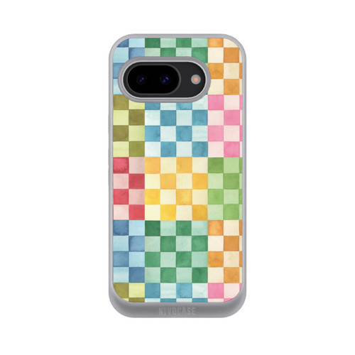 Google Pixel 9a NIVOpure Checkerboard Watercolor Chess Geometric Red