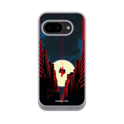 Google Pixel 9a NIVOpure Spider-Man Marvel between Skyscrapers
