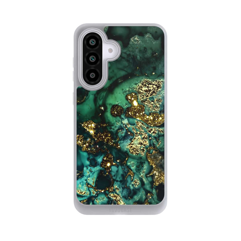 Galaxy A56 5G NIVOpure Cyan Glitter Marble Look