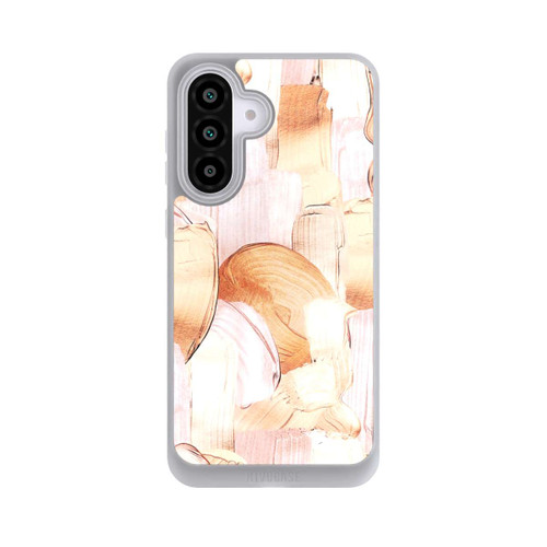 Samsung Galaxy A56 5G NIVOpure Weiß/Gold Pinsel Muster