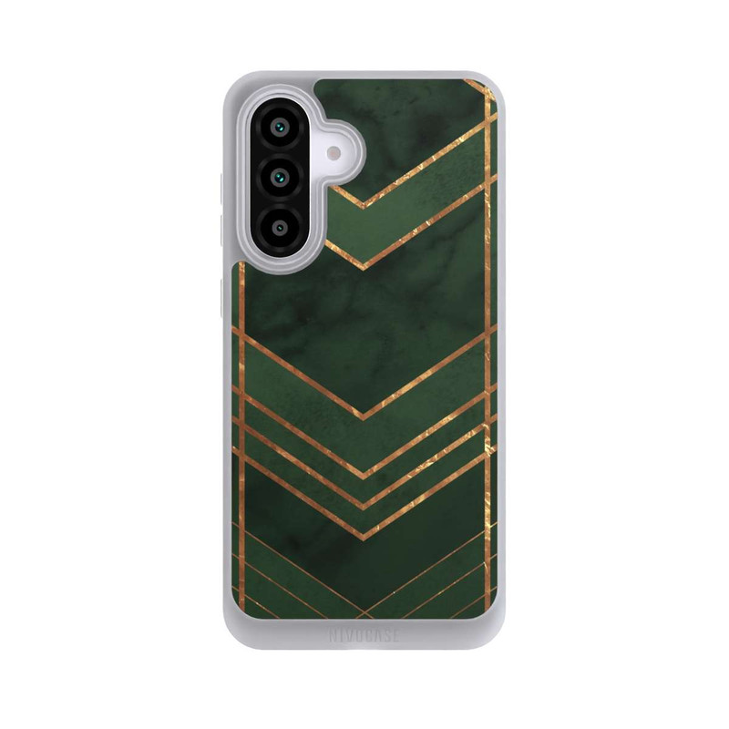 Galaxy A56 5G NIVOpure Dark Green Pattern Golden Stripes