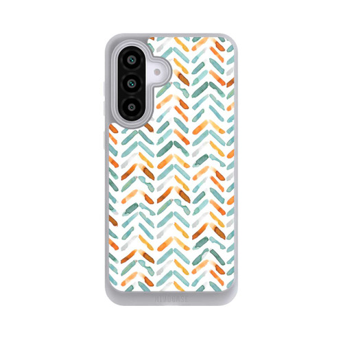 Samsung Galaxy A56 5G NIVOpure Elegantes Herbstchevron Blau Orange