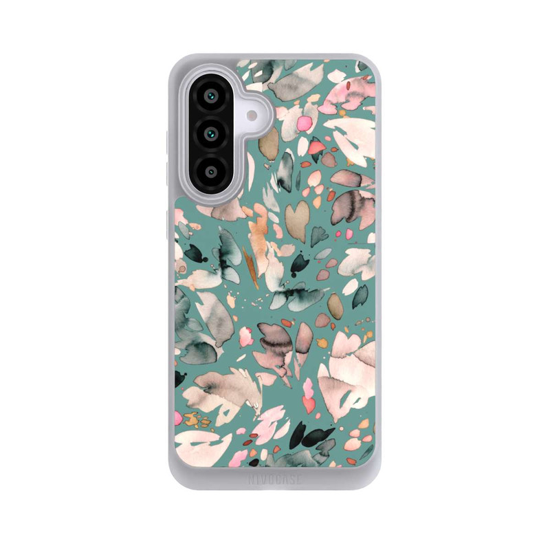 Galaxy A56 5G NIVOpure Abstrakte Blumenblätter grün