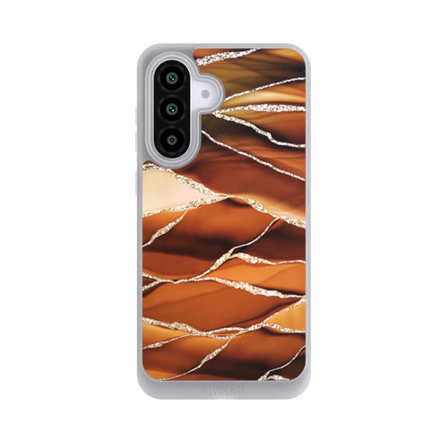 Samsung Galaxy A56 5G NIVOpure Braune Marmorstreifen im Glitzer Look