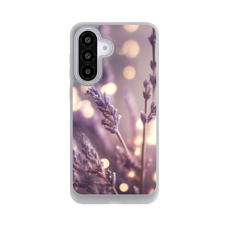 Galaxy A56 5G NIVOpure Lavande en gros plan avec IA