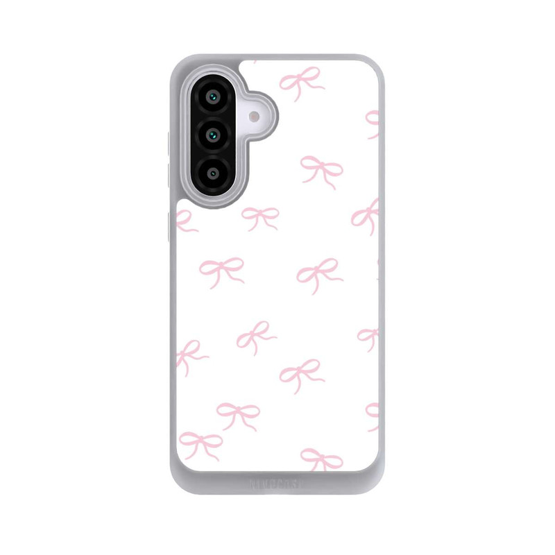 Galaxy A56 5G NIVOpure Schleifen Muster Rosa Weiß