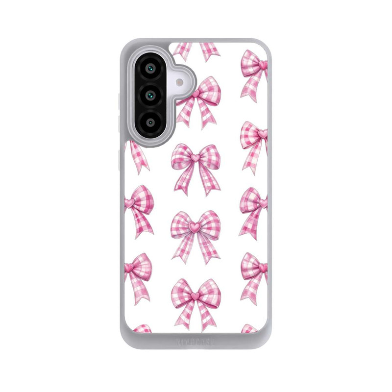 Galaxy A56 5G NIVOpure Pink Gingham Hearts and Bows