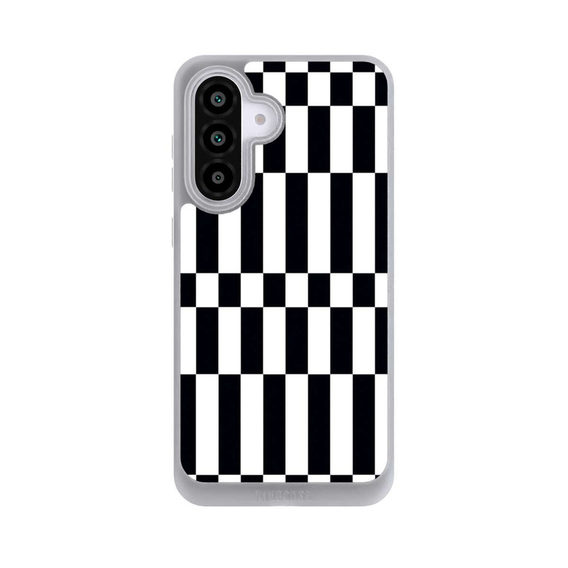 Galaxy A56 5G NIVOpure Checked Abstract Bold Black and White Color Block