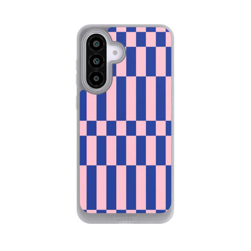 Samsung Galaxy A56 5G NIVOpure Checked Abstract Bold Electric Blue and Pink Color Block