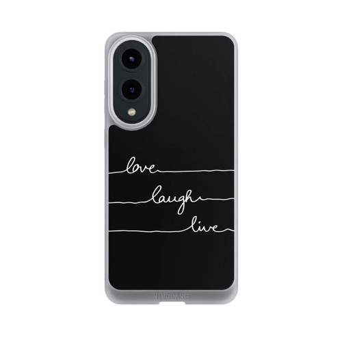 Samsung Galaxy S25 Edge NIVOpure Love Laugh Live weiß/schwarz