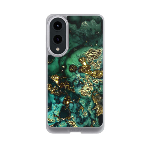 Samsung Galaxy S25 Edge NIVOpure Cyan Glitzer Marmorlook