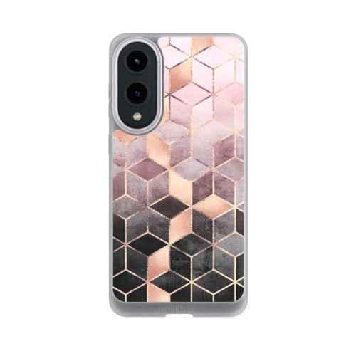 Samsung Galaxy S25 Edge NIVOpure Pink-grauer Farbverlauf Würfel Druck