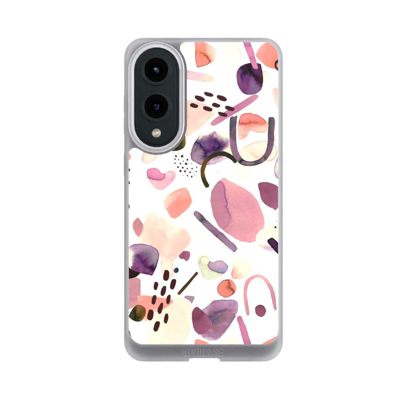 Galaxy S25 Edge NIVOpure Aquarelle Formes abstraites Mauve