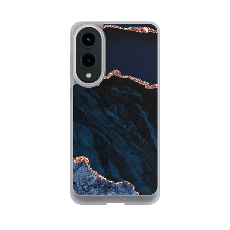 Galaxy S25 Edge NIVOpure Nacht Blau Marmor Landschaft