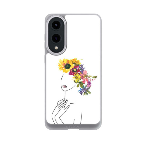 Samsung Galaxy S25 Edge NIVOpure Line Art Frau mit Blumenkrone