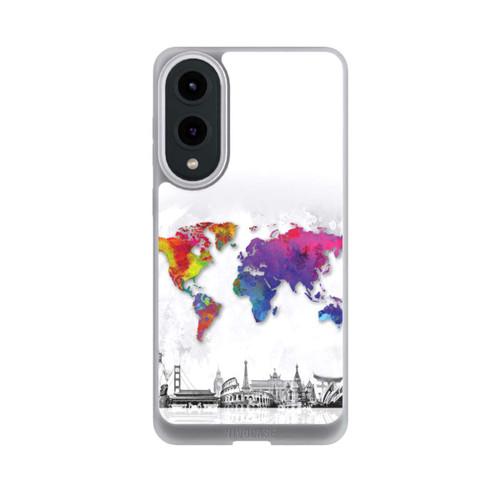Samsung Galaxy S25 Edge NIVOpure Weltkarte mit Skyline