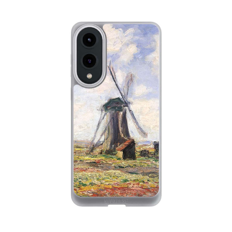 Galaxy S25 Edge NIVOpure Tulpenfelder mit der Rijnsburger Windmühle von Claude Monet