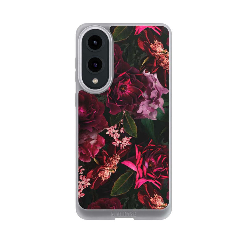 Galaxy S25 Edge NIVOpure Dunkle romantische Vintage Rosen und Pfingstrosen