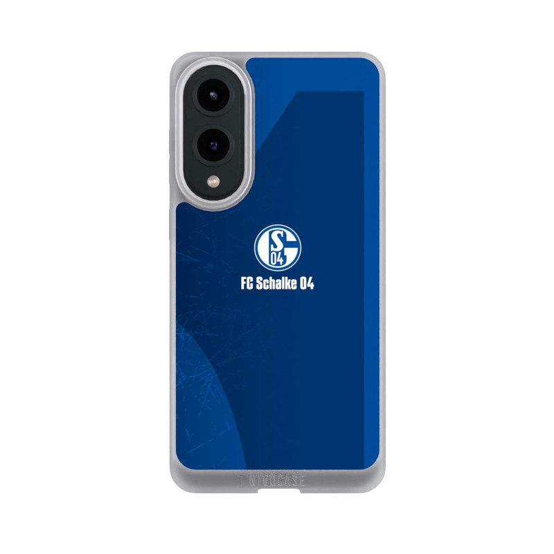 Galaxy S25 Edge NIVOpure Schalke 04 Blauer Hintergrund Mit Logo
