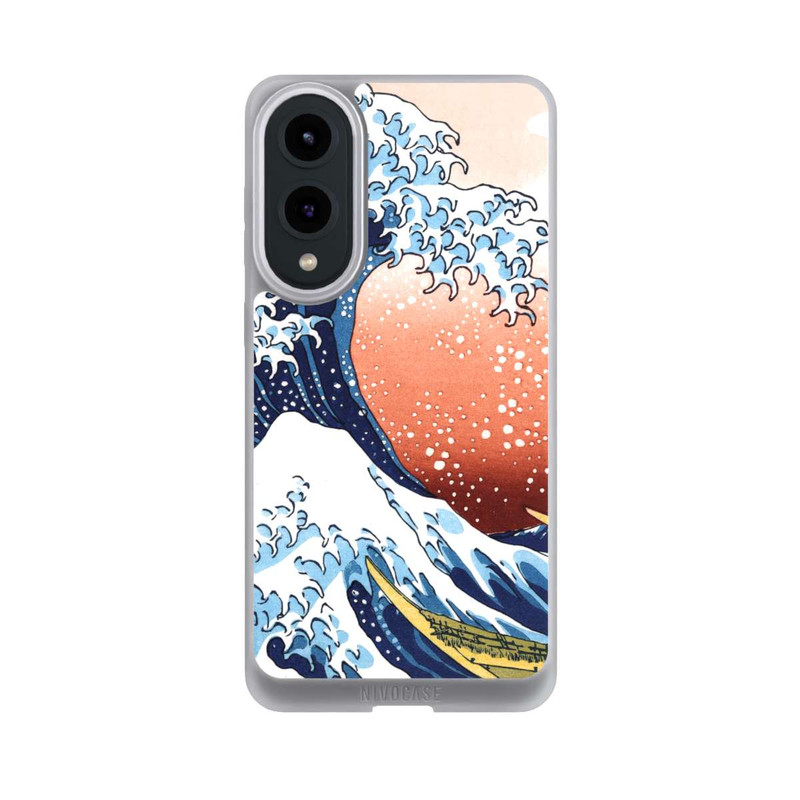 Galaxy S25 Edge NIVOpure La Grande Vague de Kanagawa Rouge