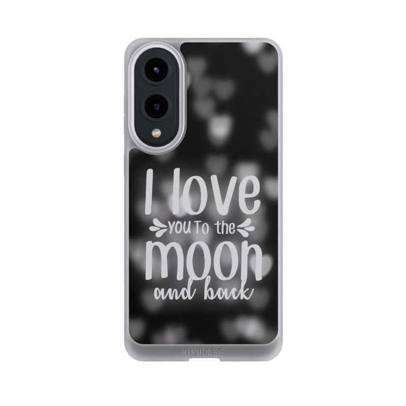 Galaxy S25 Edge NIVOpure I Love You to The Moon And Back Black Hearts