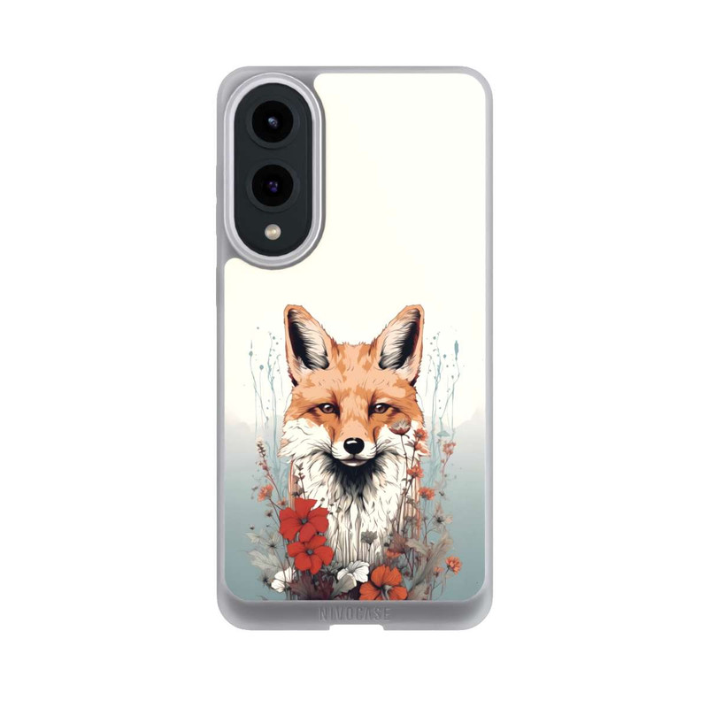 Galaxy S25 Edge NIVOpure Renard avec des fleurs