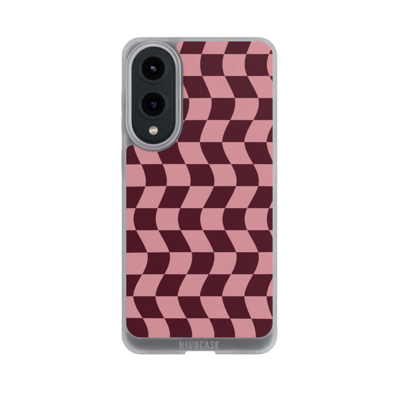 Galaxy S25 Edge NIVOpure Schachbrett Rot-Rosa