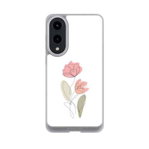 Samsung Galaxy S25 Edge NIVOpure Flower Line Art Red