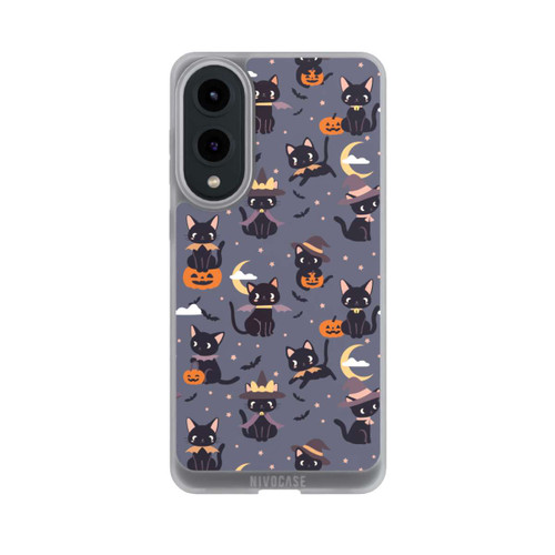 Samsung Galaxy S25 Edge NIVOpure Cute Halloween Witch Cats and Pumpkins