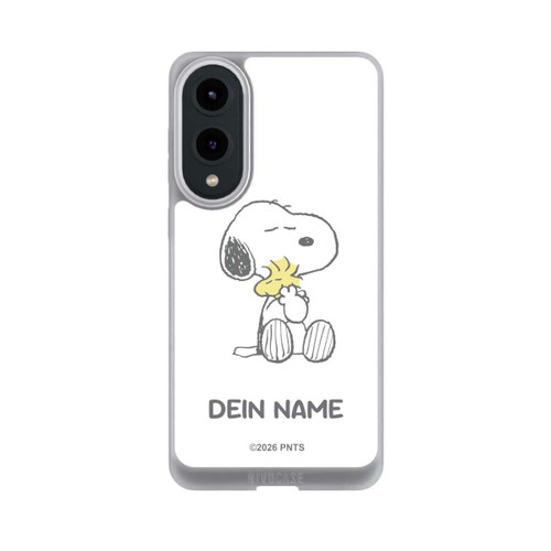 Samsung Galaxy S25 Edge NIVOpure Snoopy And Woodstock Cuddling Personalisierbar